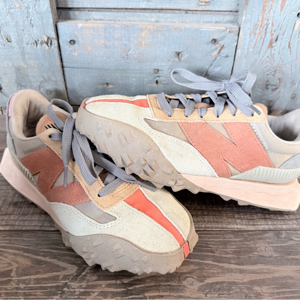 New Balance Women's Sneakers in Beige and Coral